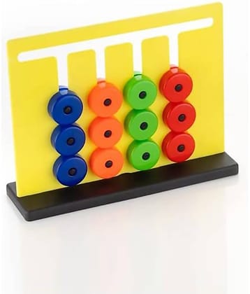 RAINBOW RIDERS Montessori Slide Puzzles - Brain Game For Kids Boys Girls Age - 3 4 5 + Year Baby Activity Toys - Early Development and Learning Kids Toys - Hand Eye Coordination Plastic Toys(Multicolor) - ISI Approved