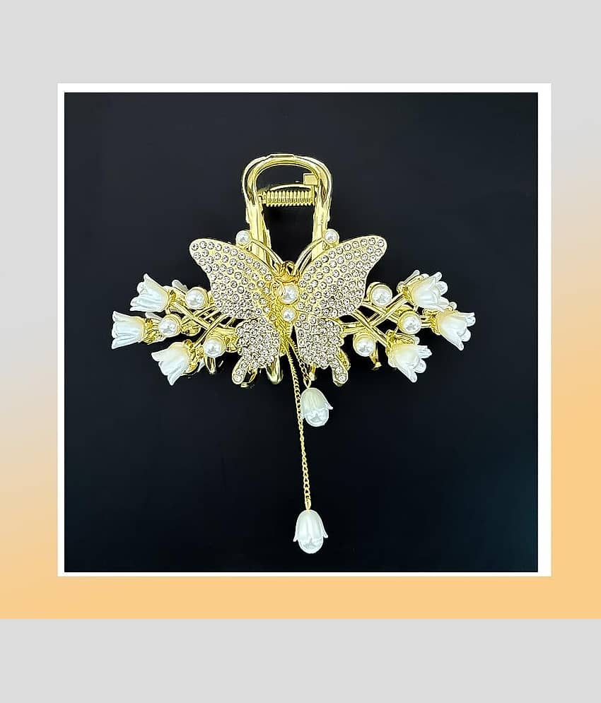 Rhosyn Gold Women's Hair Clip ( Pack of 1 )