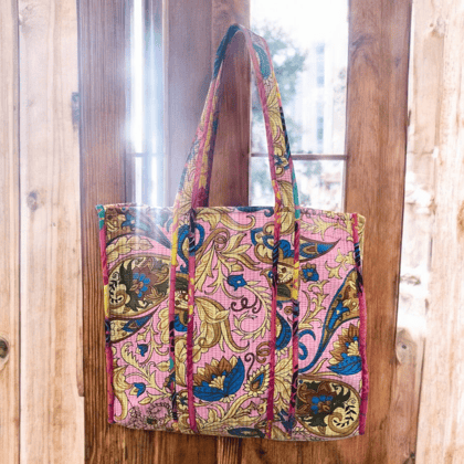 Handmade Quilted Tote Bag-