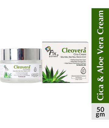 Fixderma Cleovera Cica Cream with Gotu Kola For Repairs of Sensitive & Damaged Skin 50g,(Pack of 1)