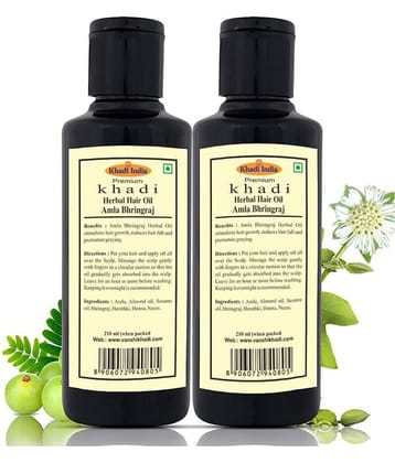 Premium Khadi Amla & Bhringraj Hair oil 420 mL Pack of 2