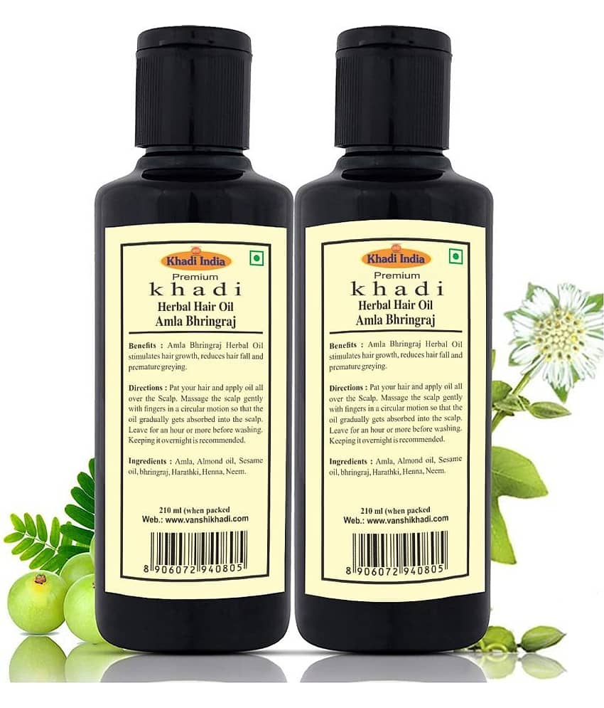 Premium Khadi Amla & Bhringraj Hair oil 420 mL Pack of 2
