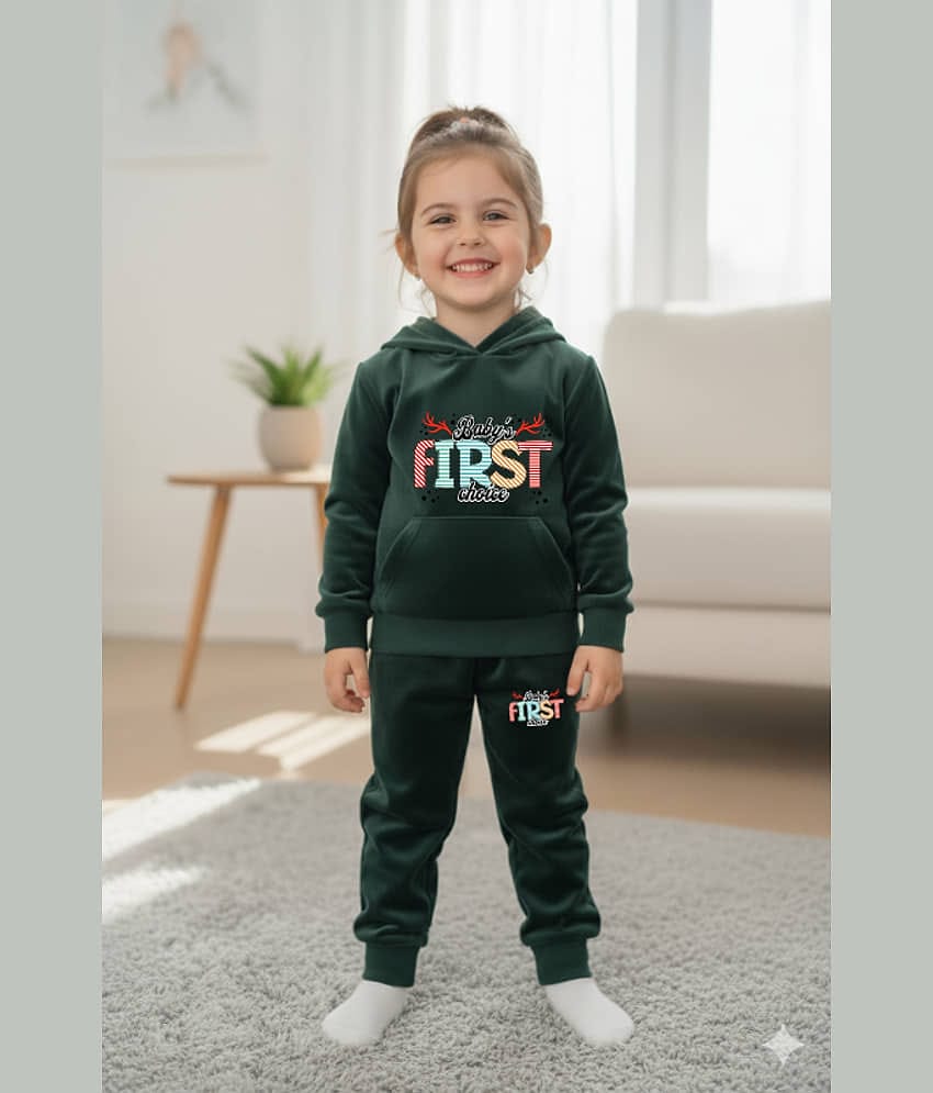 RBF84 Pack of 1 Baby Girls Velvet Sweartshirt & Trackpants ( Purple )