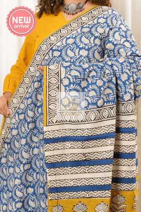Hand Block Print Pure Cotton Saree