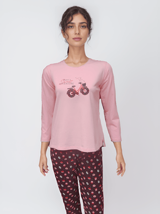 Vieviana Pj Set Nightwear|Ev14102-Cupcake Donut Print / S