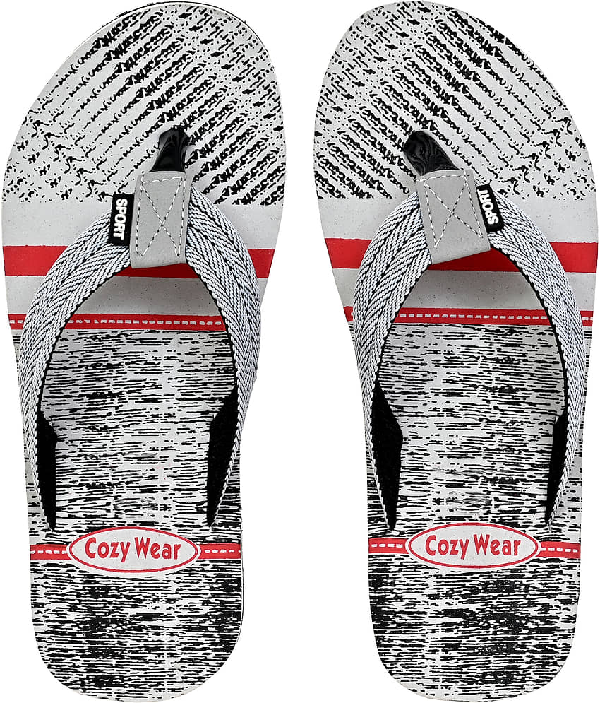 Cozy Wear - Gray Men's Thong Flip Flop