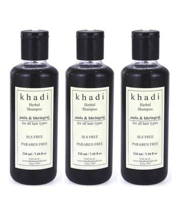 Khadi Amla And Bhringraj Shampoo  - Tripack 210Ml