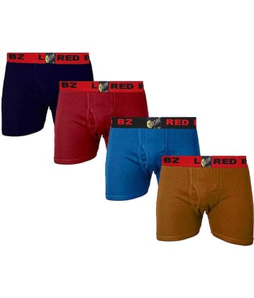 VEE SAA Pack of 4 Cotton Trunks For Men's ( Multicolor )