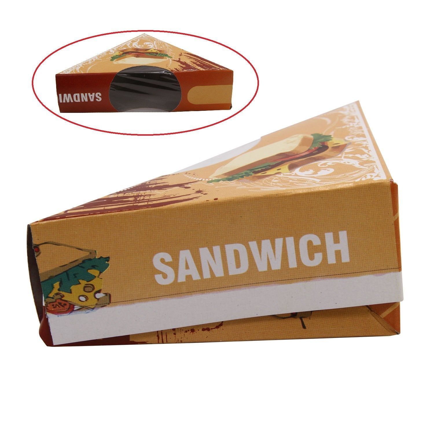 Sandwich Packing Paper Box-7x5x1.6 Inch / 100 Pieces