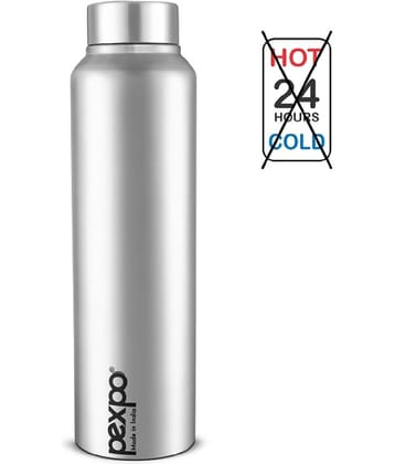 PEXPO 1000 ml Stainless Steel Fridge Water Bottle (Set of 1, Silver, Chromo)