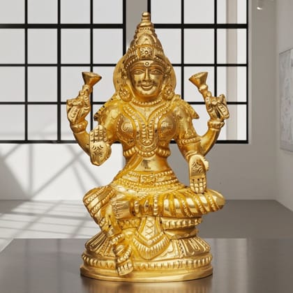 Brass Showpiece Laxmi Ji Statue (BSMAS224)