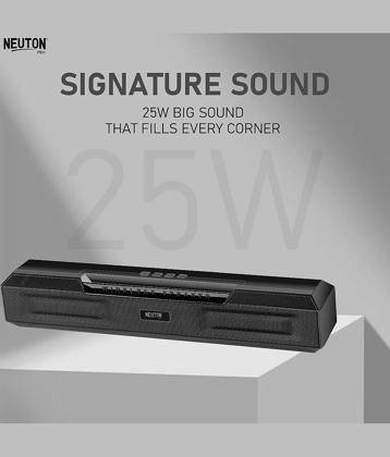 NEUTON PRO BLACK BAR 25 W Bluetooth Speaker Bluetooth v5.0 with USB,SD card Slot,Aux Playback Time 5 hrs Black