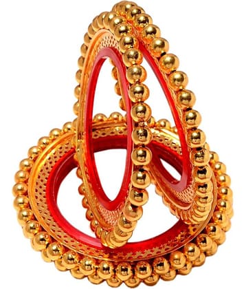 Jewar Mandi - Gold Bangle Set ( Pack of 1 )