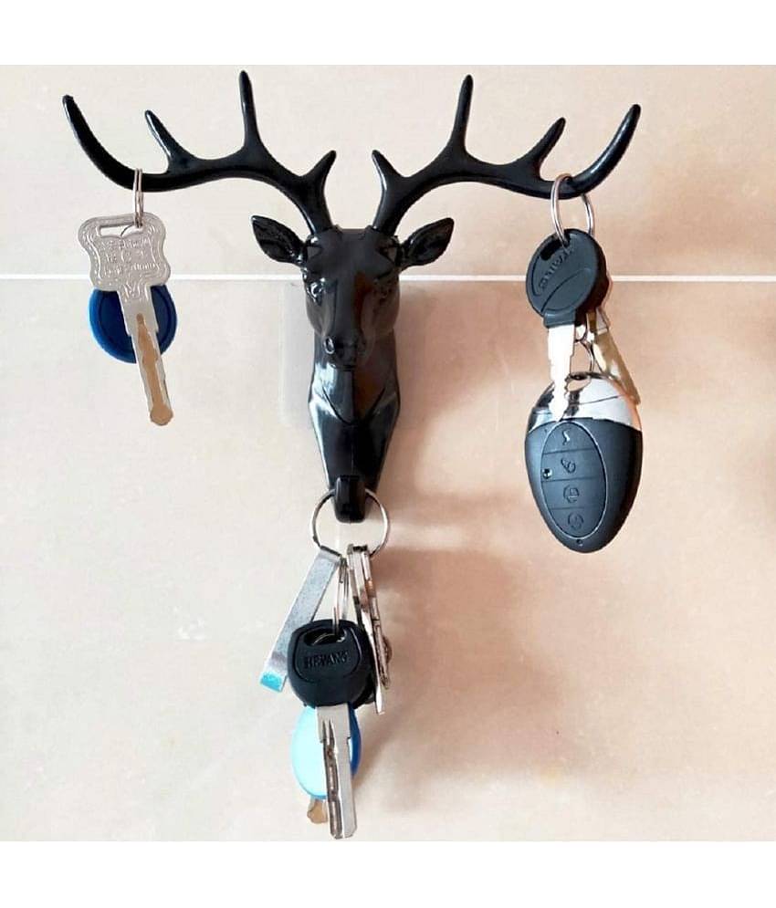 RAMDEV ENTERPRISE Black Plastic Key Holder - Pack of 1