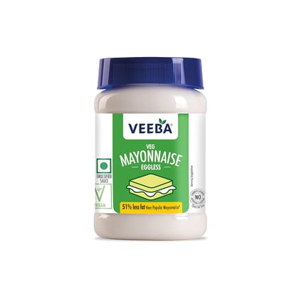 Veeba Eggless Mayonnaise (250 grams) I Veg Mayonnaise I 100% Vegetarian Mayo I Extra Creamy and Delicious I Rich and thick texture I Dip, Spread and Dunk