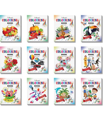 Colouring Books Set of 12 By Inikao