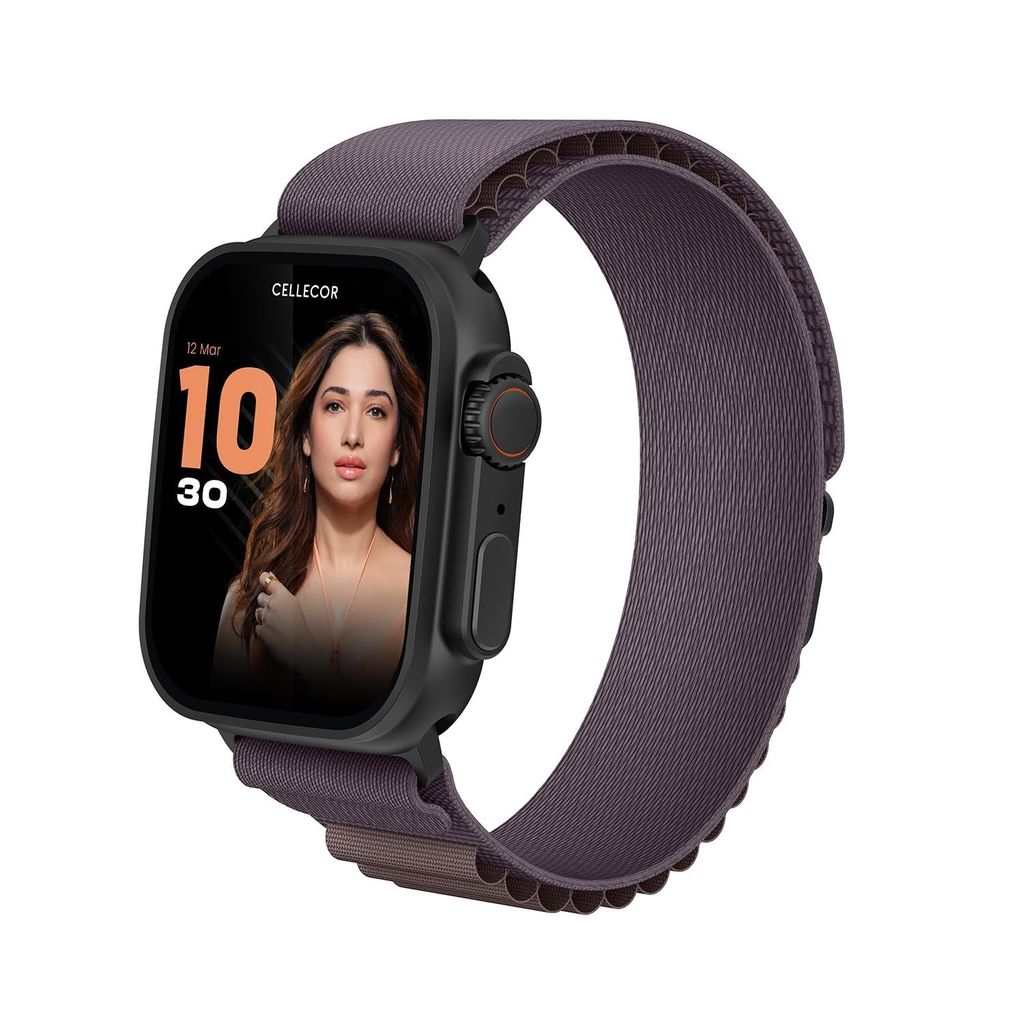 CELLECOR M4 Rush 1.91" HD Display | 600 NITS | AOD | BT-Calling | AI Voice | IP67 | Rotating Crown | SmartWatch (Garnish Black Green)