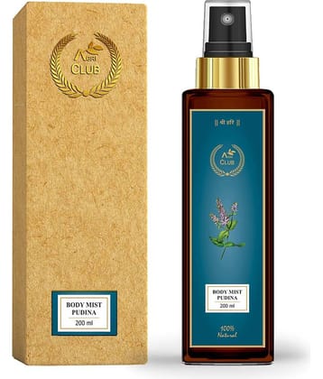 AGRI CLUB - Pudina Body Mist For Men,Women 200 ml ( Pack of 1 )