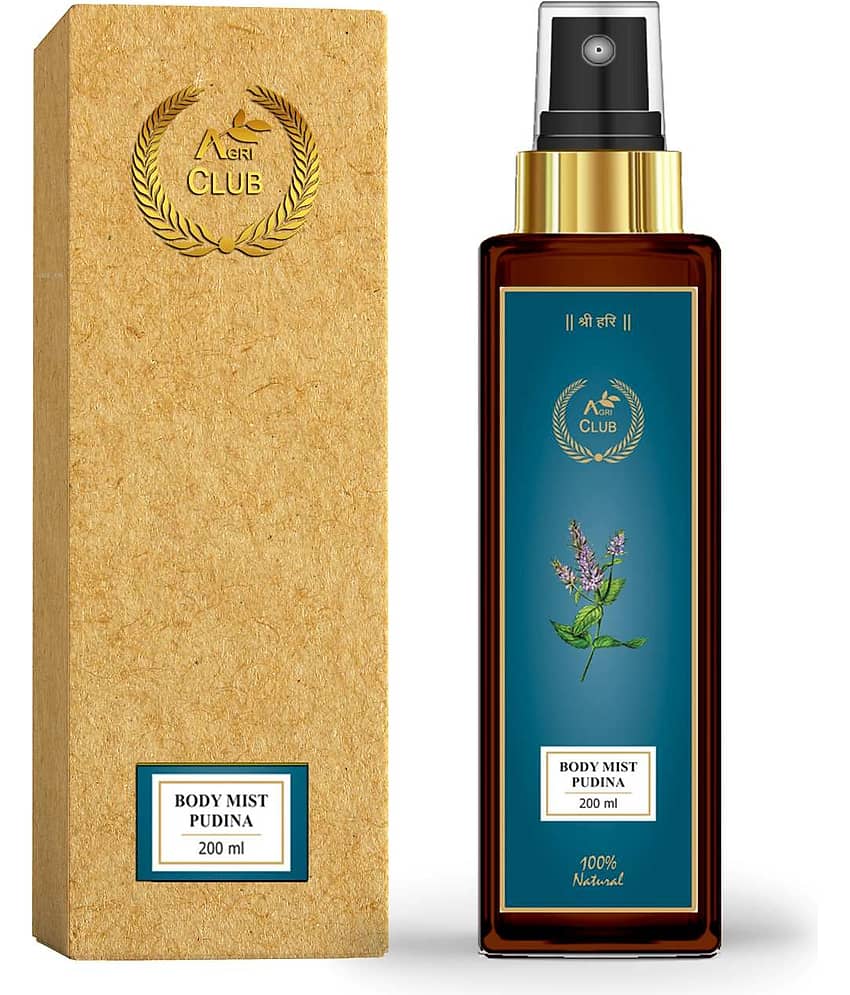 AGRI CLUB - Pudina Body Mist For Men,Women 200 ml ( Pack of 1 )