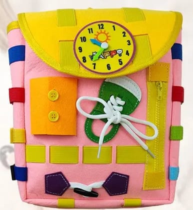 Cute Design Felt Activity Backpack-Pink