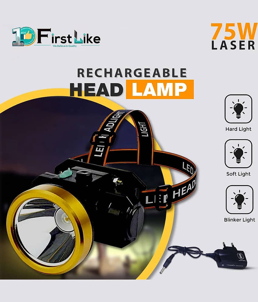 FIRSTLIKE - Above 50W Rechargeable Flashlight Torch ( Pack of 1 )