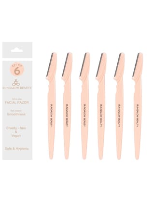 BUNGALOW BEAUTY Facial Razors for Women, Set of 6, Pink - Dibutyl Phthalate Free | Butyl Benzyl Phthalate Free | Di-2-ethylhexl Phthalate Free | Diisononyl Phthalate Free | Phthalic Acid, Bishexyl Ester Free | California Proposition 65 listed BUNGALOW BEAUTY Facial Razors for Women, Set of 6, Pink - Dibutyl Phthalate Free | Butyl Benzyl Phthalate Free | Di-2-ethylhexl Phthalate Free | Diisononyl Phthalate Free | Phthalic Acid, Bishexyl Ester Free | California Proposition 65 listed