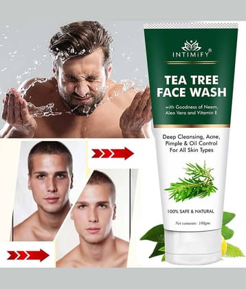 Intimify Tea Tree Face Wash, Brightening Face Wash, Oil Removal Face Wash, Face Wash 100 gms