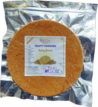 Trupti Udyog Spicy Jeera Khakhra (1kg, 6 Pieces) | Hot Cumin Flavored Crisps | Extra Spicy Roasted Snack | Tea Time Special