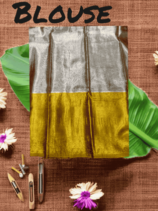 SOFT SILK PATTU KANCHI BORDER RED MIDDLE GRAY