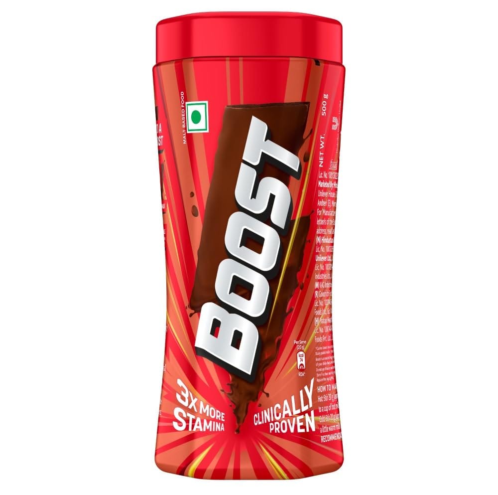 Boost Chocolate Nutrition Drink 500 g Pet Jar|| For 3X stamina - Builds bone & muscle strength