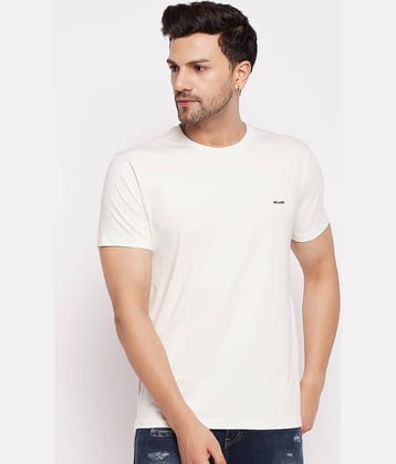 98 Degree North Pack of 1 Cotton Blend Regular Fit Men's T-Shirt ( Off-White )