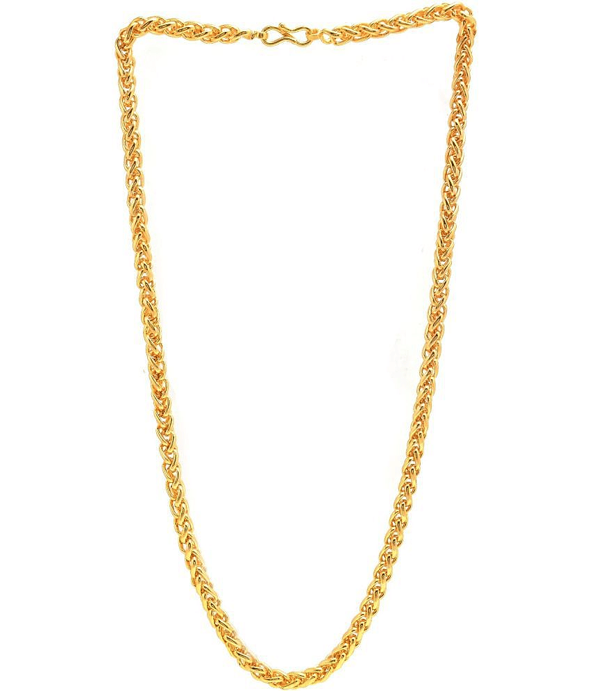 PUJVI Gold Plated Alloy Chain ( Pack of 1 )