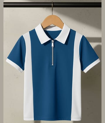 AUSK Men Cotton Blend Regular Fit Striped Polo T Shirt ( Coffee )
