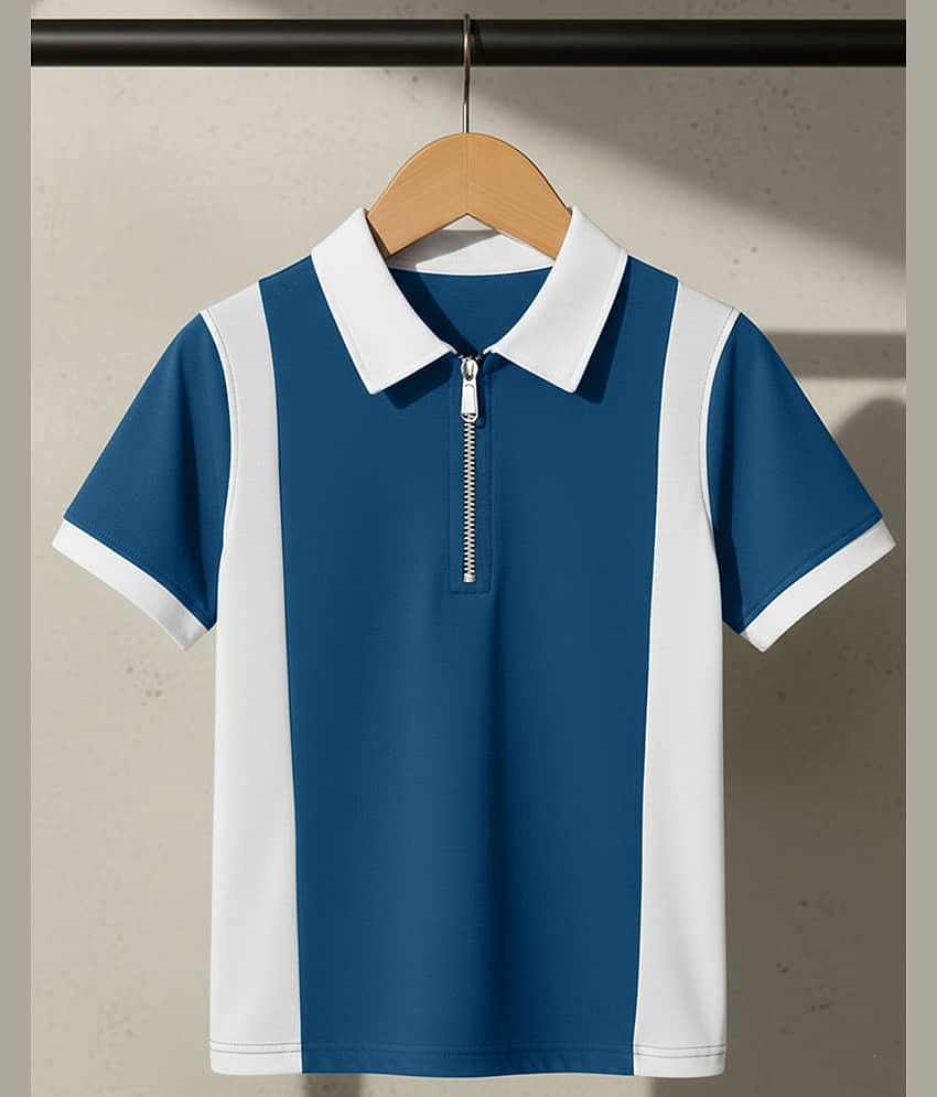 AUSK Men Cotton Blend Regular Fit Striped Polo T Shirt ( Coffee )