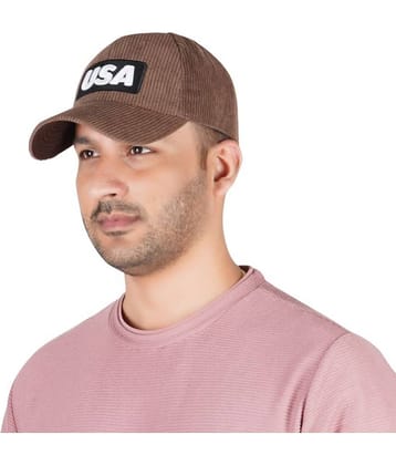 valdez Brown Cotton Blend Men's Cap ( Pack of 1 )