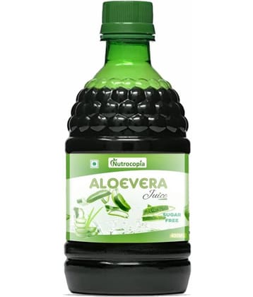 NUTROCOPIA Aloe Vera Juice | For Glowing Skin & Healthy Hair | Organic & Natural Juice Made With Cold Pressed Aloe Vera 400 ML