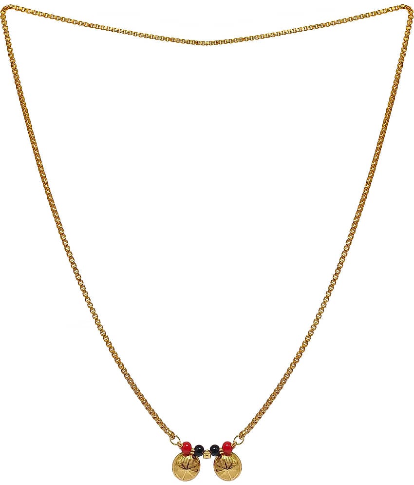 SHANKH-KRIVA Golden Mangalsutra ( Pack of 1 )