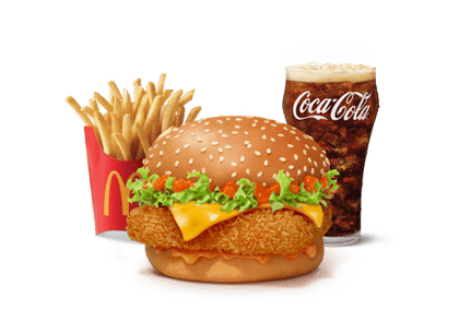 Korean Mc Spicy Premium Paneer Burger Combo (M).