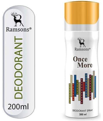 Ramsons - ONCE MORE Deodorant Spray Body Perfume For Men Long Lasting Body Spray 200 ml (Pack of 1)