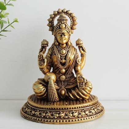 Brass Showpiece Laxmi Ji God Idol Statue, Made From Machine (BSMAS1703 L)