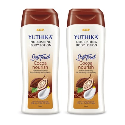 Yuthika Cocoa Nourish Body Lotion 100ml Pack of 2 Soft Touch Cocoa Body Lotion for Long Lasting Moisture & Soothing Skin