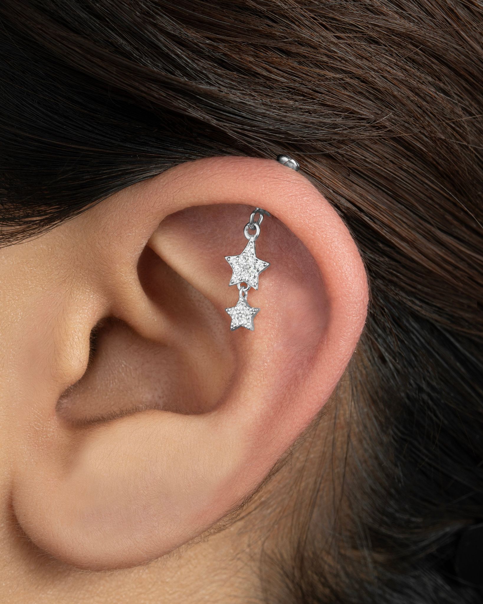 Zirconia Star Droplets - Helix Hanging-Screw attachment