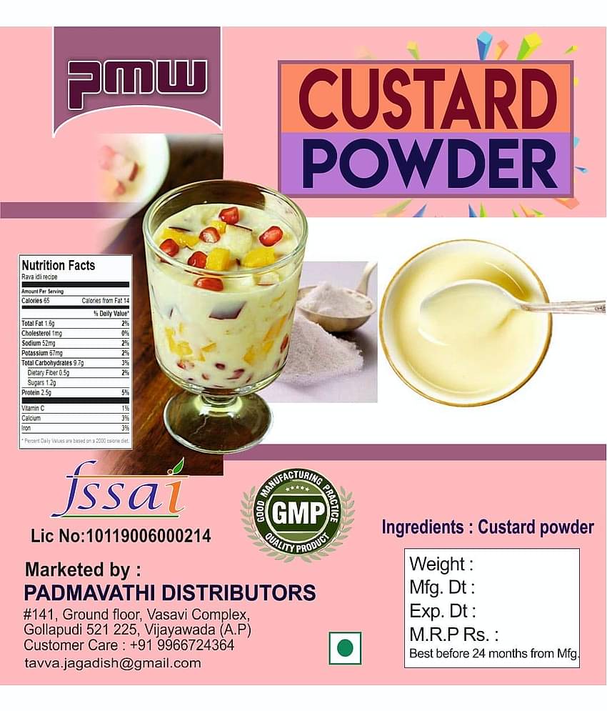 Padmavathi Enterprises PLAIN Custard Powder 500 g