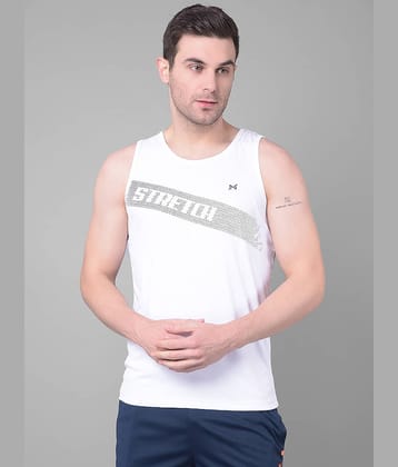 Force NXT Pack of 1 Polyester Gym Vest For Men ( White )