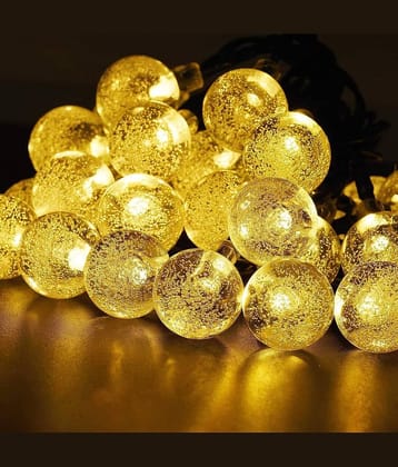 MIRADH 5 Metre 20 Crystal Plug powered String Lights Yellow