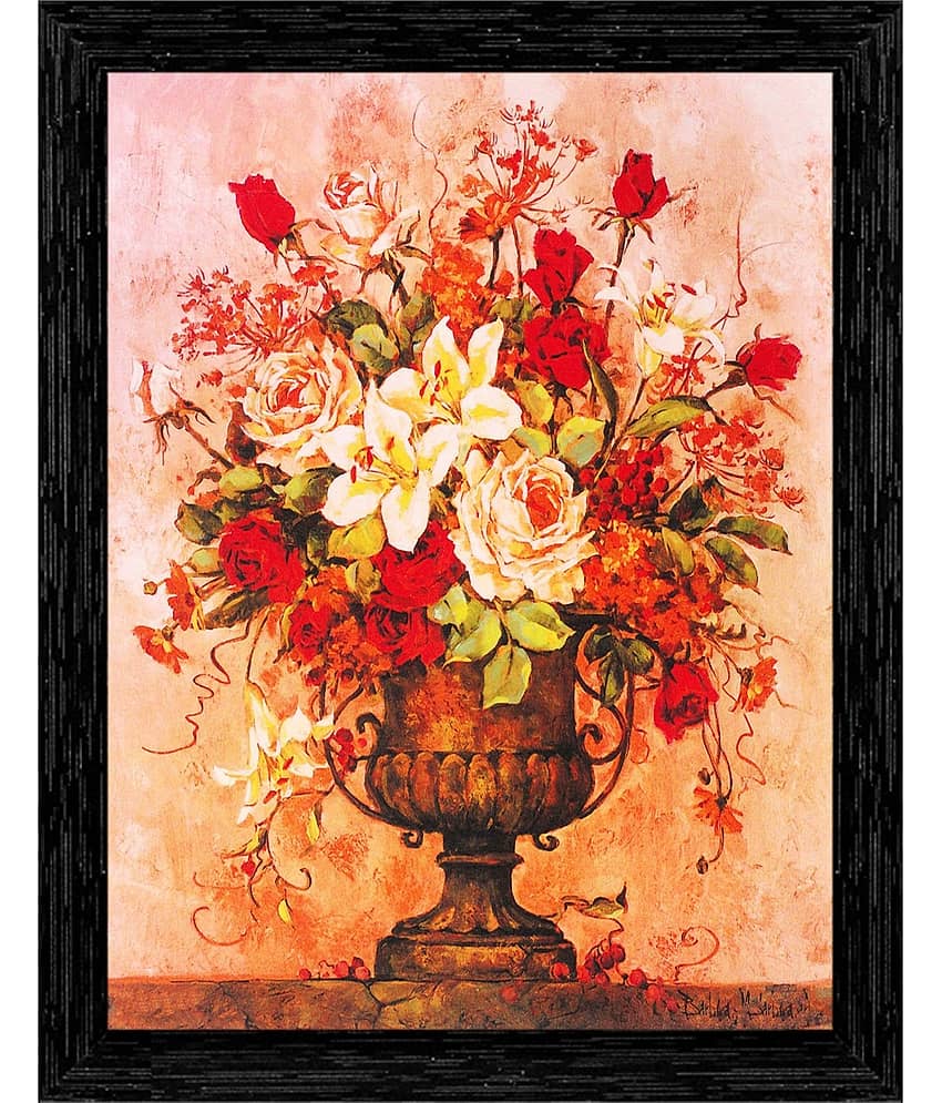 Indianara - Floral Painting With Frame