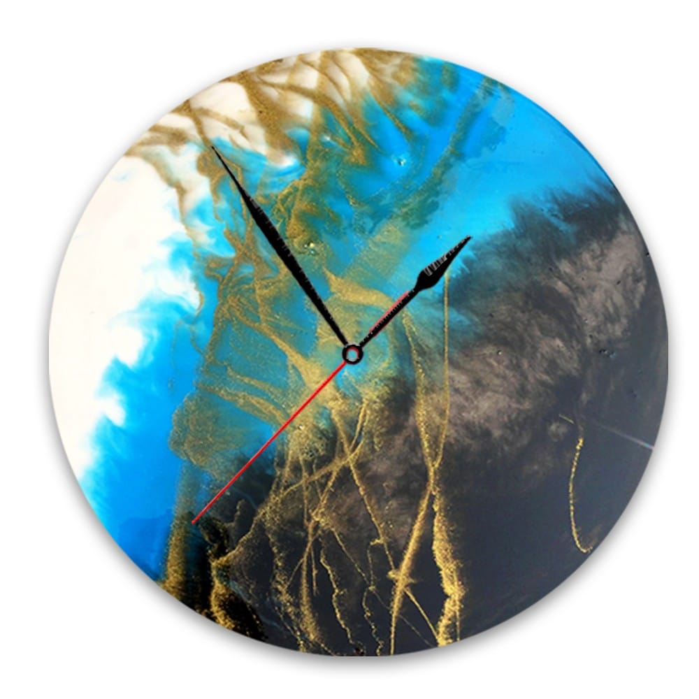 Resin Art on Round Clock DIY Kit by Penkraft
