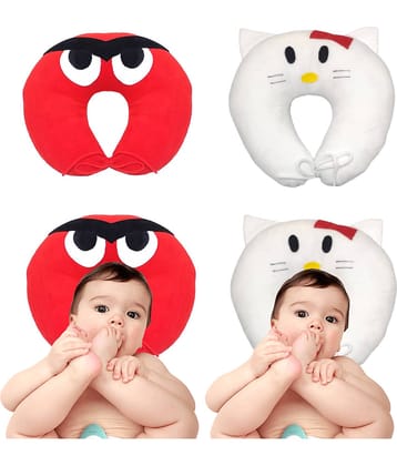 JUZZII Set of 2 Multi-Colour Velvet Kids Fibre Filled Pillow