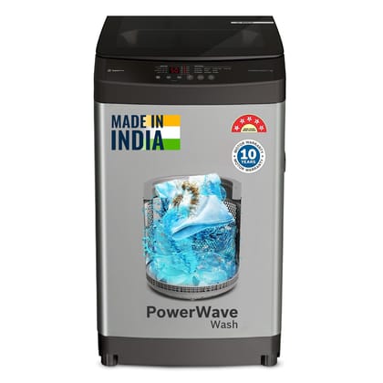 Bosch 7 kg 5 Star Fully Automatic Top Load Washing Machine,PowerWave Wash,Inbuilt Dual Lint Filter, Stainless Steel VarioDrum with 5 fin Pulsator, Water Save, Flex Drain, Dark Grey (WOE70AH0IN) Bosch 7 kg 5 Star Fully Automatic Top Load Washing Machine,P