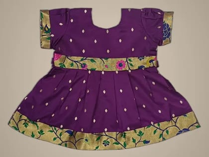 Mom And Me Wine Taffeta Frock (0-3 Months) | Elegant Party Wear | Festive Occasion